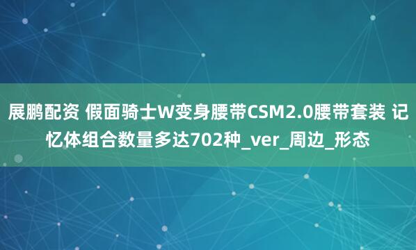 展鹏配资 假面骑士W变身腰带CSM2.0腰带套装 记忆体组合数量多达702种_ver_周边_形态