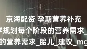 京海配资 孕期营养补充指南：科学规划每个阶段的营养需求_胎儿_建议_mg