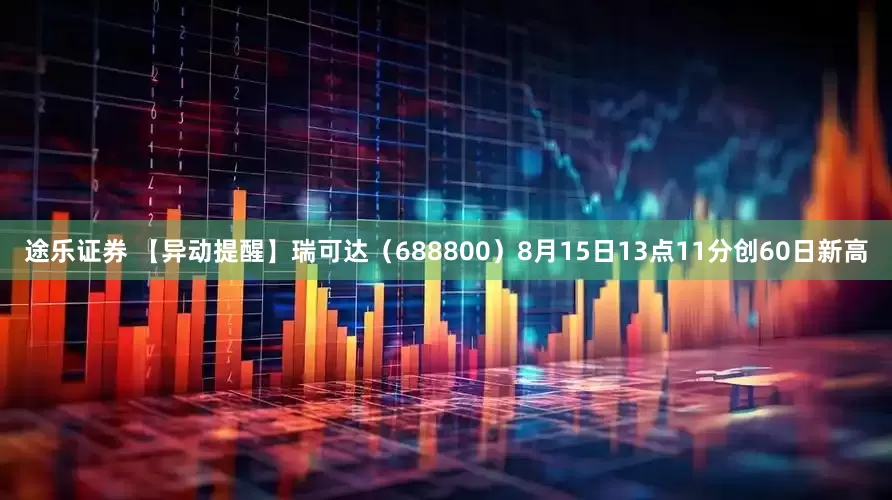 途乐证券 【异动提醒】瑞可达（688800）8月15日13点11分创60日新高