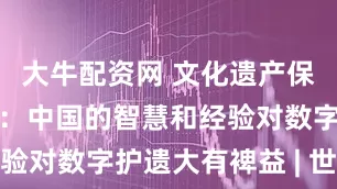 大牛配资网 文化遗产保护外籍代表：中国的智慧和经验对数字护遗大有裨益 | 世界观